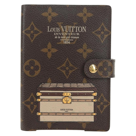 LOUIS VUITTON Monogram Trunk Agenda PM Day Planner Cover R20028 LV Auth BA12979V