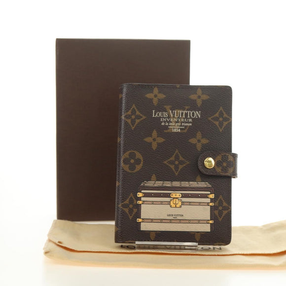 LOUIS VUITTON Monogram Trunk Agenda PM Day Planner Cover R20028 LV Auth BA12979V