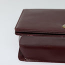 Christian Dior Chain Shoulder Bag Leather Wine Red Gold Auth BA1298-9