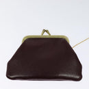 Christian Dior Chain Shoulder Bag Leather Wine Red Gold Auth BA1298-22