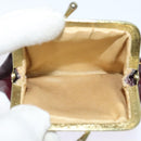 Christian Dior Chain Shoulder Bag Leather Wine Red Gold Auth BA1298-24