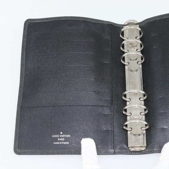 LOUIS VUITTON Taiga Agenda MM Day Planner Cover Ardoise R20222 LV Auth BA12980
