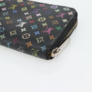 LOUIS VUITTON Monogram Multicolor Zippy Wallet Black M60243 LV Auth BA12982-15