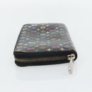 LOUIS VUITTON Monogram Multicolor Zippy Wallet Black M60243 LV Auth BA12982-3
