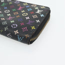 LOUIS VUITTON Monogram Multicolor Zippy Wallet Black M60243 LV Auth BA12982-7