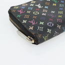 LOUIS VUITTON Monogram Multicolor Zippy Wallet Black M60243 LV Auth BA12982-14
