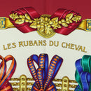 HERMES Carre 90 Scarf ""LES RUBANS DU CHEVAL"" Silk Multicolor Auth BA12984V-13