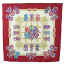 HERMES Carre 90 Scarf ""LES RUBANS DU CHEVAL"" Silk Multicolor Auth BA12984V-11