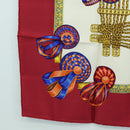 HERMES Carre 90 Scarf ""LES RUBANS DU CHEVAL"" Silk Multicolor Auth BA12984V-8