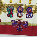 HERMES Carre 90 Scarf ""LES RUBANS DU CHEVAL"" Silk Multicolor Auth BA12984V-9