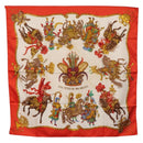 HERMES Carre 90 Scarf ""Les Fêtes du Roi Soleil"" Silk Multicolor Auth BA12985-1
