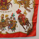 HERMES Carre 90 Scarf ""Les Fêtes du Roi Soleil"" Silk Multicolor Auth BA12985-10