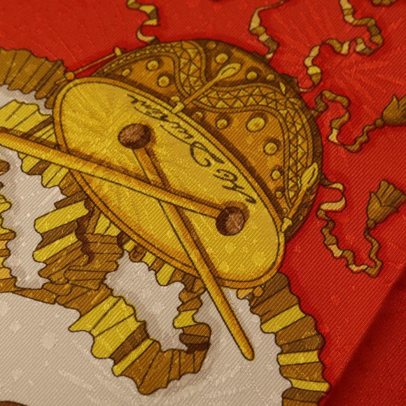 HERMES Carre 90 Scarf ""Les Fêtes du Roi Soleil"" Silk Multicolor Auth BA12985