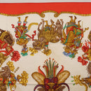 HERMES Carre 90 Scarf ""Les Fêtes du Roi Soleil"" Silk Multicolor Auth BA12985-3
