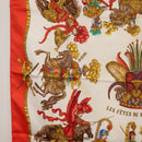 HERMES Carre 90 Scarf ""Les Fêtes du Roi Soleil"" Silk Multicolor Auth BA12985-5