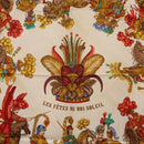 HERMES Carre 90 Scarf ""Les Fêtes du Roi Soleil"" Silk Multicolor Auth BA12985-6