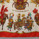 HERMES Carre 90 Scarf ""Les Fêtes du Roi Soleil"" Silk Multicolor Auth BA12985-9