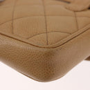 CHANEL Matelassé Heuptas Kaviaarleer Beige Goud CC Authentiek BA12986V-18