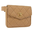 CHANEL Matelassé Heuptas Kaviaarleer Beige Goud CC Authentiek BA12986V-1