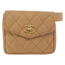 CHANEL Matelassé Heuptas Kaviaarleer Beige Goud CC Authentiek BA12986V-13