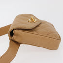 CHANEL Matelassé Heuptas Kaviaarleer Beige Goud CC Authentiek BA12986V-5