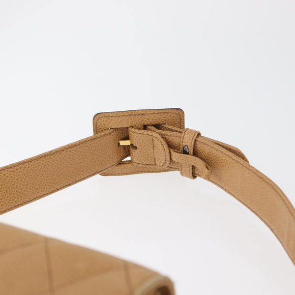 CHANEL Matelassé Heuptas Kaviaarleer Beige Goud CC Authentiek BA12986V
