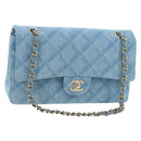 CHANEL Matelasse 25 Chain Shoulder Bag Denim Blue Gold CC Auth BA12987SM-1