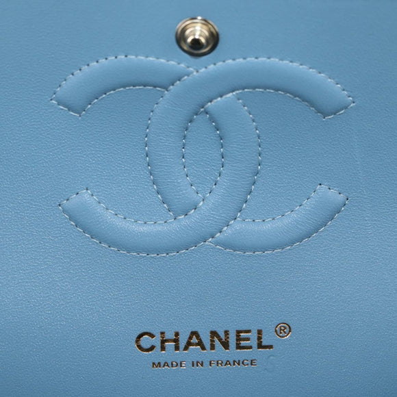 CHANEL Matelasse 25 Chain Shoulder Bag Denim Blue Gold CC Auth BA12987SM