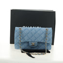 CHANEL Matelasse 25 Chain Shoulder Bag Denim Blue Gold CC Auth BA12987SM-12