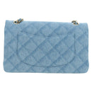 CHANEL Matelasse 25 Chain Shoulder Bag Denim Blue Gold CC Auth BA12987SM-2