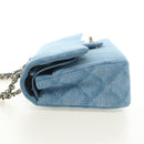 CHANEL Matelasse 25 Chain Shoulder Bag Denim Blue Gold CC Auth BA12987SM-3