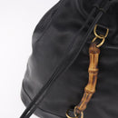 GUCCI Bamboo Backpack Leather Black Gold 003 2855 0043 0 Auth BA12989-18