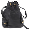 GUCCI Bamboo Backpack Leather Black Gold 003 2855 0043 0 Auth BA12989-2