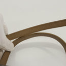 SAINT LAURENT Hand Bag Embossed Leather Gray Gold Auth BA1299-8