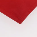 HERMES Pouch Clutch Bag Canvas Red Silver Auth BA12990-11