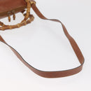 GUCCI Bamboo Hand Bag Leather 2way Beige Gold 000 1448 0289 Auth BA12991-10