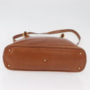 GUCCI Bamboo Hand Bag Leather 2way Beige Gold 000 1448 0289 Auth BA12991-12