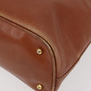 GUCCI Bamboo Hand Bag Leather 2way Beige Gold 000 1448 0289 Auth BA12991-14