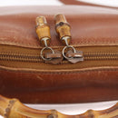 GUCCI Bamboo Hand Bag Leather 2way Beige Gold 000 1448 0289 Auth BA12991-17
