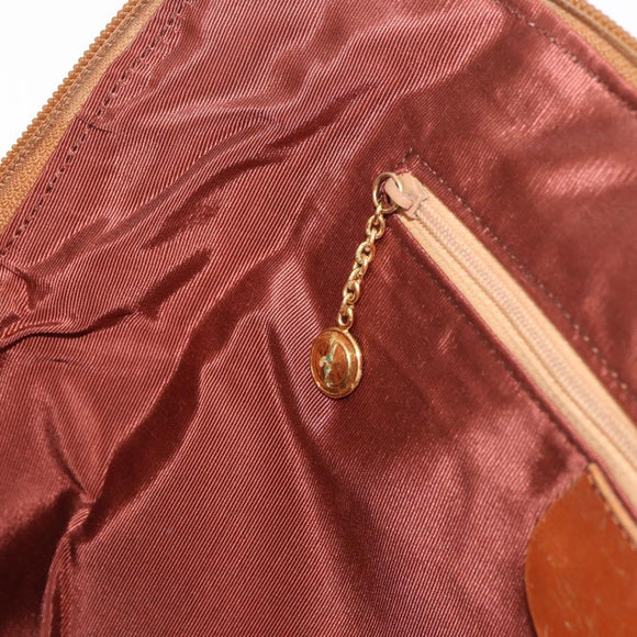 GUCCI Bamboo Hand Bag Leather 2way Beige Gold 000 1448 0289 Auth BA12991