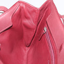 CARTIER Hand Bag Leather Bordeaux Silver Auth BA12993A-20
