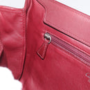 CARTIER Hand Bag Leather Bordeaux Silver Auth BA12993A-21