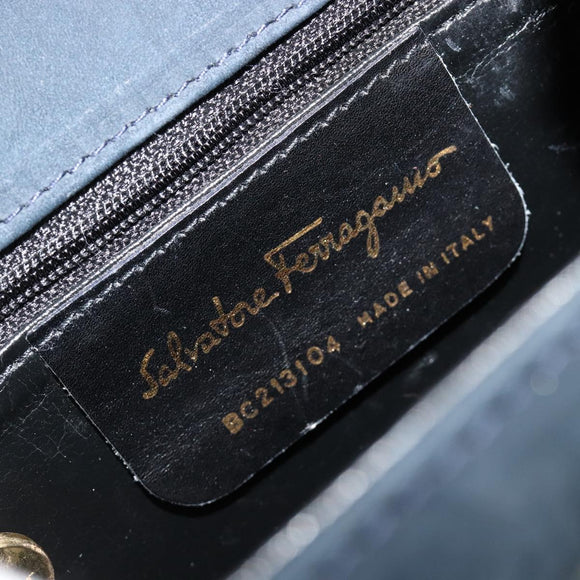 Salvatore Ferragamo Vala Hand Bag Suede 2way Auth BA12994A
