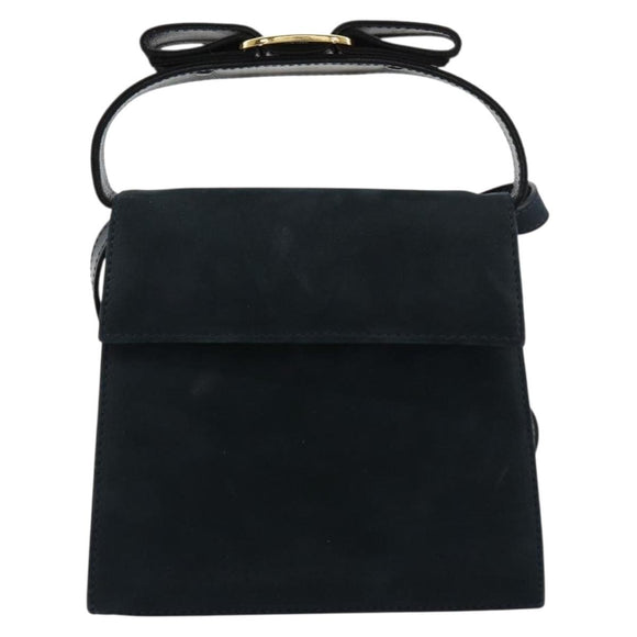Salvatore Ferragamo Vala Hand Bag Suede 2way Auth BA12994A