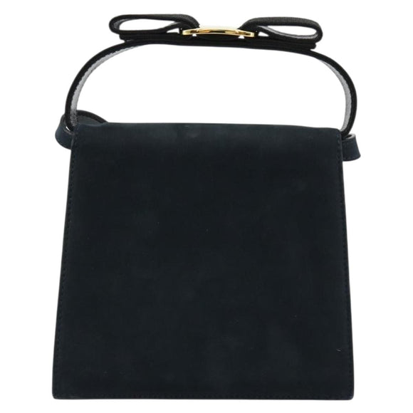 Salvatore Ferragamo Vala Hand Bag Suede 2way Auth BA12994A