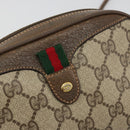 GUCCI GG Supreme Web Sherry Line Bag PVC Beige Gold 89 02 066 Auth BA12995-17