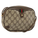GUCCI GG Supreme Web Sherry Line Tasche PVC Beige Gold 89 02 066 Auth BA12995-1