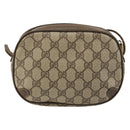 GUCCI GG Supreme Web Sherry Line Tasche PVC Beige Gold 89 02 066 Auth BA12995-2