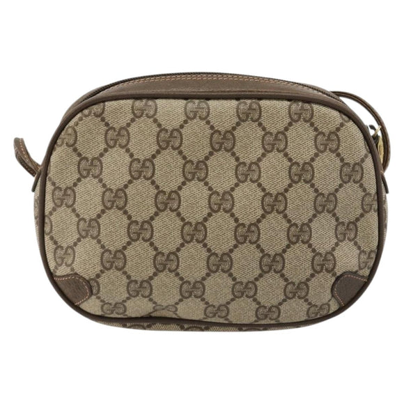 GUCCI GG Supreme Web Sherry Line Tasche PVC Beige Gold 89 02 066 Auth BA12995