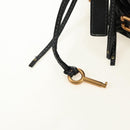 Chloe Paddington Shoulder Bag Leather Black Gold Silver Auth BA12997M-16